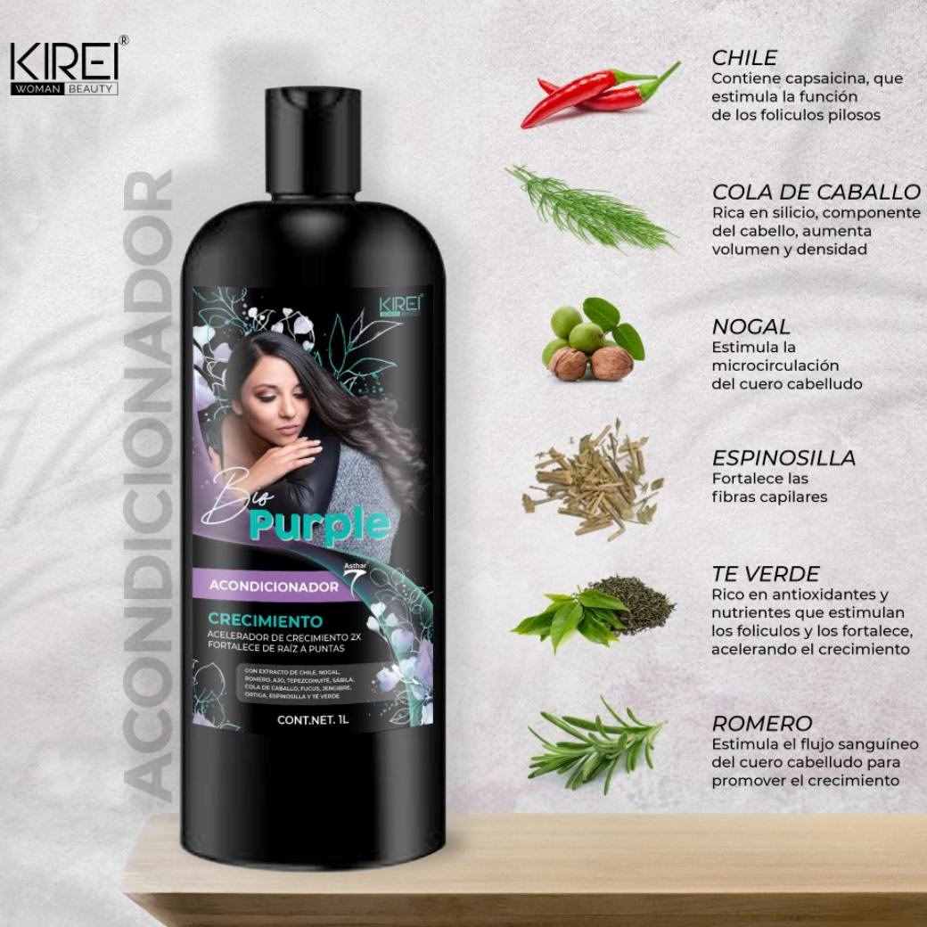 Set pelatzo Kirei: crecimiento + hidratación capilar