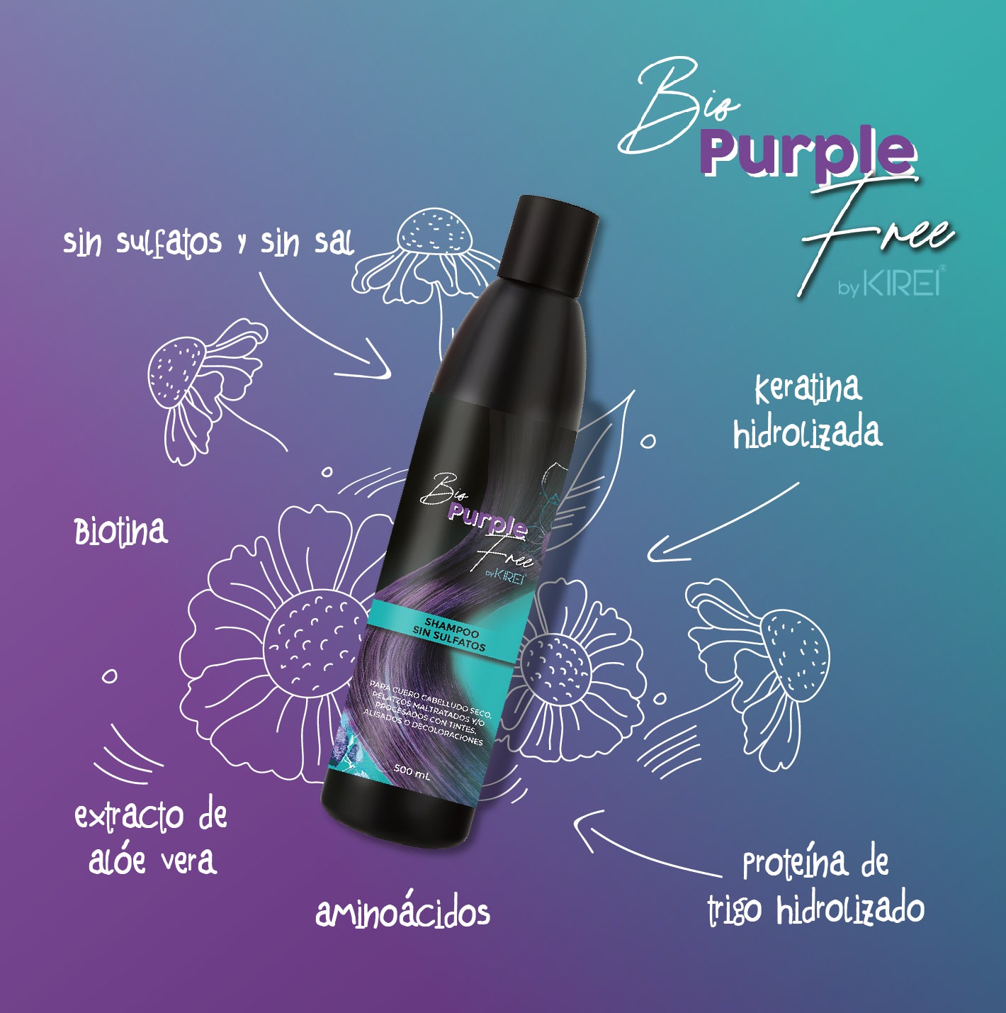 Shampoo sin sulfatos Biopurple free