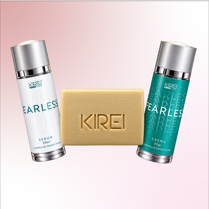 Kit Piel Grasa y Acné Completo: jabón, sérum y crema para piel grasa