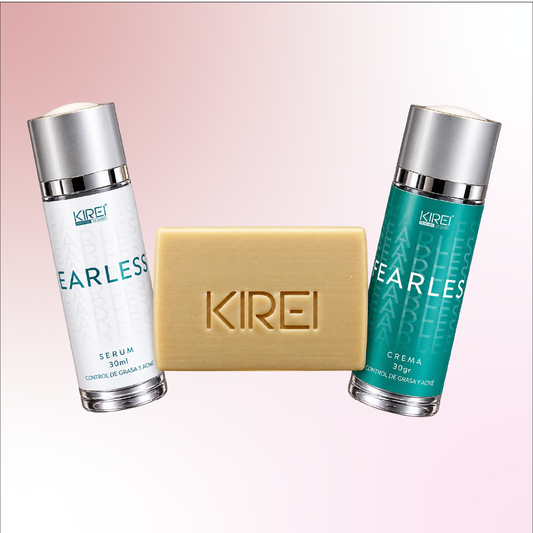 Kit Piel Grasa y Acné Completo: jabón, sérum y crema para piel grasa