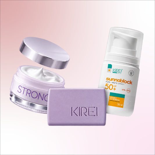 Kit Skincare para Principiantes: jabón, crema y protector solar