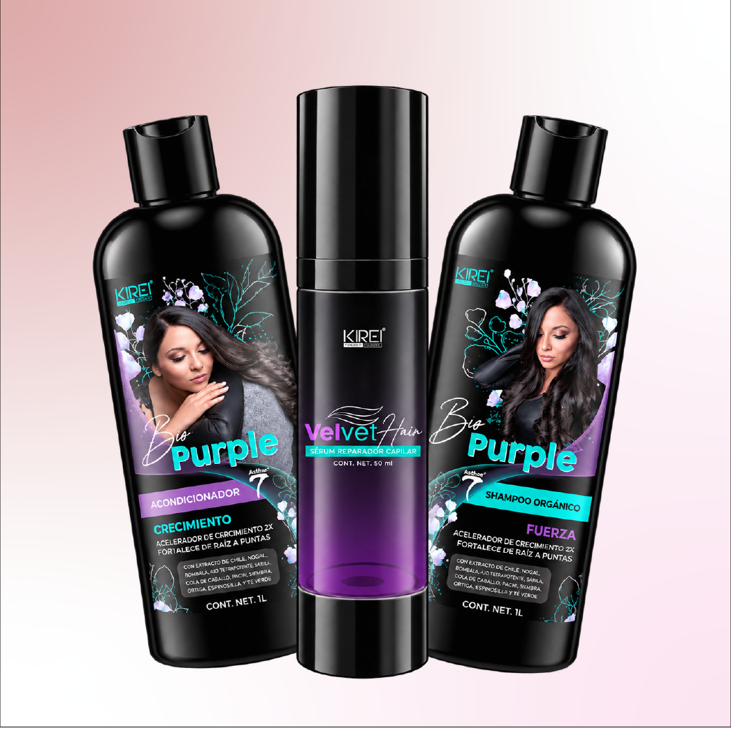 Kit Hidratación Profunda Capilar: shampoo, acondicionador y sérum para cabello hidratado