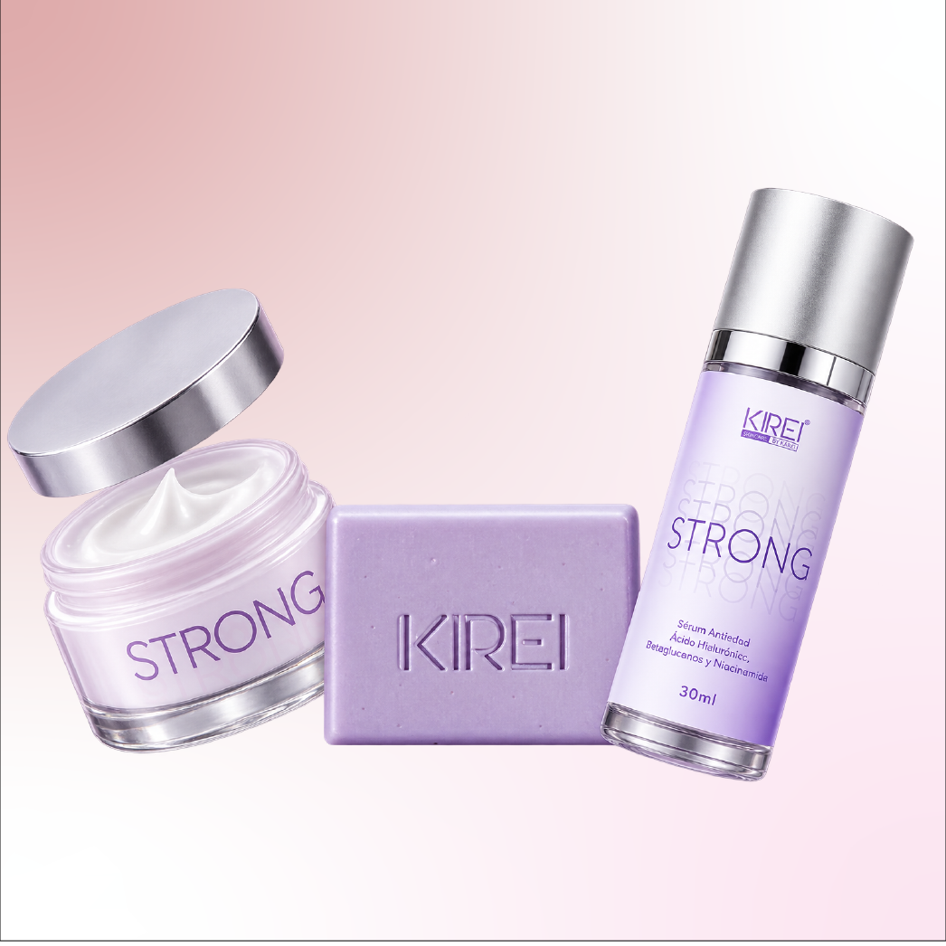 Kit Antiedad Strong Completo: jabón, sérum y crema antiedad
