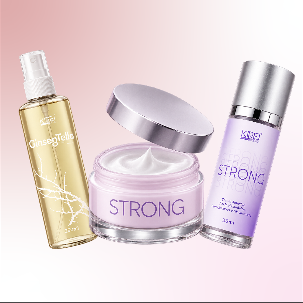 Kit Antiedad Strong: tónico, sérum y crema para piel madura