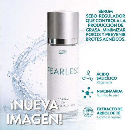 Tratamiento Sérum Fearless para piel con acné y poros dilatados