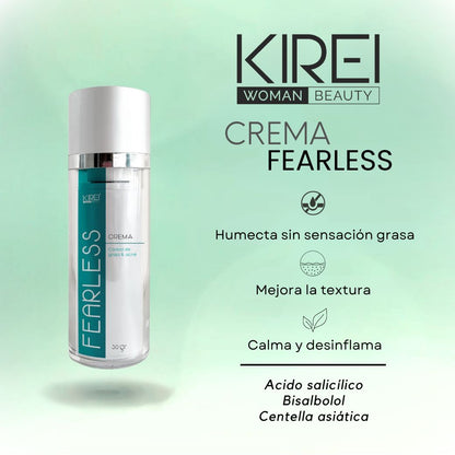 Crema control de grasa y acné Fearless by Kirei