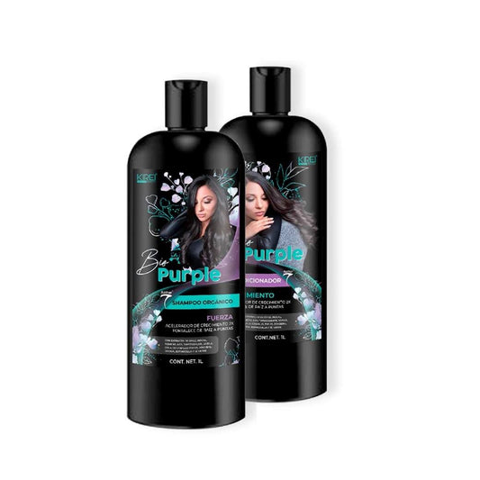 Kit acelerador de crecimiento shampoo y acondicionador Biopurple